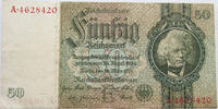 DEUTSCHLAND 50 MARK 1933 SS 13,00 EUR  + 5,99 EUR frais d'envoi