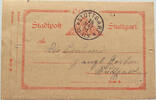 DEUTSCHLAND 3 PFENNIG STADTPOST STUTTGART -