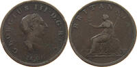 GREAT BRITAIN HALFPENNY 1/2 PENNY 1806 GEORGE III. 1760-1820 S 18,00 EUR  + 5,99 EUR frais d'envoi