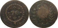 BRAZIL 20 REIS OVER 40 REIS JOAO VI. 1816–1826 -