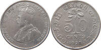 CEYLON 50 CENTS George V. (1910-1936) -