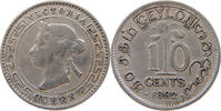 CEYLON 10 CENTS Victoria 1837-1901 -