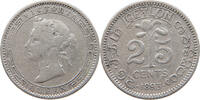 CEYLON 25 CENTS Victoria 1837-1901 -