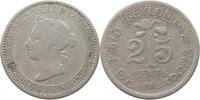 CEYLON 25 CENTS Victoria 1837-1901 -