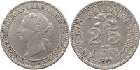 CEYLON 25 CENTS Victoria 1837-1901 -