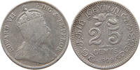 CEYLON 25 CENTS Edward VII. (1901 - 1910) -