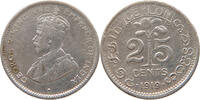 CEYLON 25 CENTS George V. (1910-1936) -