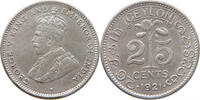 CEYLON 25 CENTS George V. (1910-1936) -