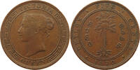 CEYLON 5 CENTS Victoria 1837-1901 -