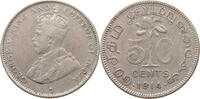CEYLON 50 CENTS George V. (1910-1936) -