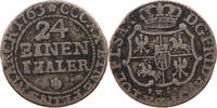SACHSEN ALBERTINISCHE LINIE 1/24 TALER Friedrich August II. 1733-1763. -