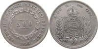 BRAZIL 500 REIS Pedro II. 1831 - 1889 -