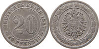 20 PFENNIG 1887 F KAISERREICH  SS