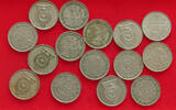 CEYLON SRI LANKA RUPEE COLLECTION LOT CEYLON SRI LANKA RUPEE 15PC 108G -