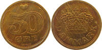 DENMARK 50 ÖRE 1989 Margrethe II. (seit 1972) VZ+ 6,00 EUR  + 5,99 EUR frais d'envoi