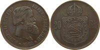 BRAZIL 20 REIS Pedro II. 1831 - 1889 -