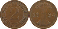 WEIMARER REPUBLIK 2 REICHSPFENNIG WEAK STRUCK MINT MARK -