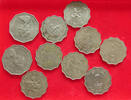 HONG KONG 2 DOLLARS COLLECTION LOT HONG KONG 2 DOLLARS 10PC 89G -
