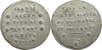 FRANCE MEDAILLE MEDAILLE 1848 VIVE LA REPUBLIQUE DEMOCRATIQUE ET SOCIALE -