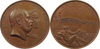 Neuss und Düsseldorf Medaille L. Wiener Fertigstellung der Rhein-Eisenbahnbrücke zwischen Neuss und Düsseldorf -