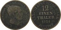 BRAUNSCHWEIG CALENBERG HANNOVER 1/12 TALER 1851 Ernst August 1837-1851. S 8,00 EUR  + 5,99 EUR frais d'envoi