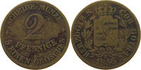 SACHSEN COBURG GOTHA 2 PFENNIG Ernst II. 1844-1893 -