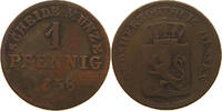 HESSEN DARMSTADT PFENNIG Ludwig III. 1848-1877. -
