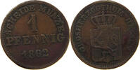 HESSEN DARMSTADT PFENNIG Ludwig III. 1848-1877. -