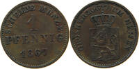 HESSEN DARMSTADT PFENNIG Ludwig III. 1848-1877. -
