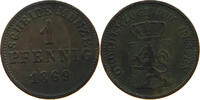 HESSEN DARMSTADT PFENNIG Ludwig III. 1848-1877. -