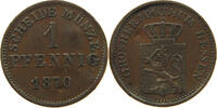 HESSEN DARMSTADT PFENNIG Ludwig III. 1848-1877. -