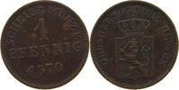 HESSEN DARMSTADT PFENNIG Ludwig III. 1848-1877. -