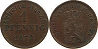 HESSEN DARMSTADT PFENNIG Ludwig III. 1848-1877. -