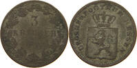 HESSEN DARMSTADT 3 KREUZER Ludwig III. 1848-1877. -