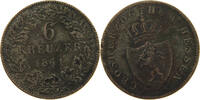HESSEN DARMSTADT 6 KREUZER Ludwig II. 1830-1848. -