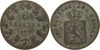 HESSEN DARMSTADT 6 KREUZER Ludwig II. 1830-1848. -