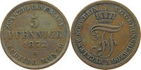 MECKLENBURG SCHWERIN 5 PFENNIG Friedrich Franz II. 1842-1883. -