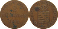 SACHSEN MEININGEN 2 PFENNIG Bernhard Erich Freund 1803-1866. -
