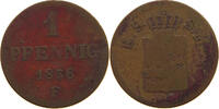 SACHSEN ALBERTINISCHE LINIE PFENNIG Johann 1854-1873. -