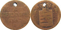 SACHSEN ALBERTINISCHE LINIE 2 PFENNIG Friedrich August II. 1836-1854. -