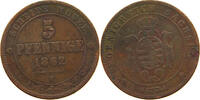 SACHSEN ALBERTINISCHE LINIE 5 PFENNIG Johann (1854-1873) -