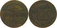 SCHWARZBURG RUDOLSTADT 1/4 KREUZER Friedrich Günther 1807-1867. -