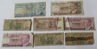 TURKEY LOT COLLECTION BANKNOTES TURKEY 12pc -