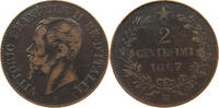 ITALY 2 CENTESIMI 1867 M Vittorio Emanuele II. 1861 - 1878 SS 7,00 EUR  + 5,99 EUR frais d'envoi