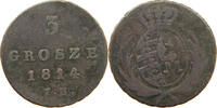 POLAND 3 GROSZE Fürstentum Warschau (1807-1815) -