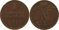 FINLAND 1 PENNI NIKOLAUS II. (1894-1917) -