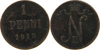 FINLAND 1 PENNI 1915 NIKOLAUS II. (1894-1917) SS- 6,00 EUR  + 5,99 EUR frais d'envoi