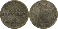 SACHSEN ALBERTINISCHE LINIE 1 GROSCHEN König Friedrich August II. (1836-1854) -