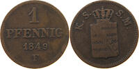 SACHSEN ALBERTINISCHE LINIE 1 PFENNIG Friedrich August II. (1836-1854) -