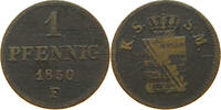 SACHSEN ALBERTINISCHE LINIE 1 PFENNIG Friedrich August II. (1836-1854) -